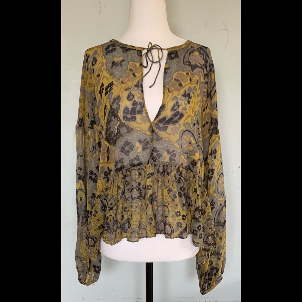 Wilfred 100% Silk Peplum Top